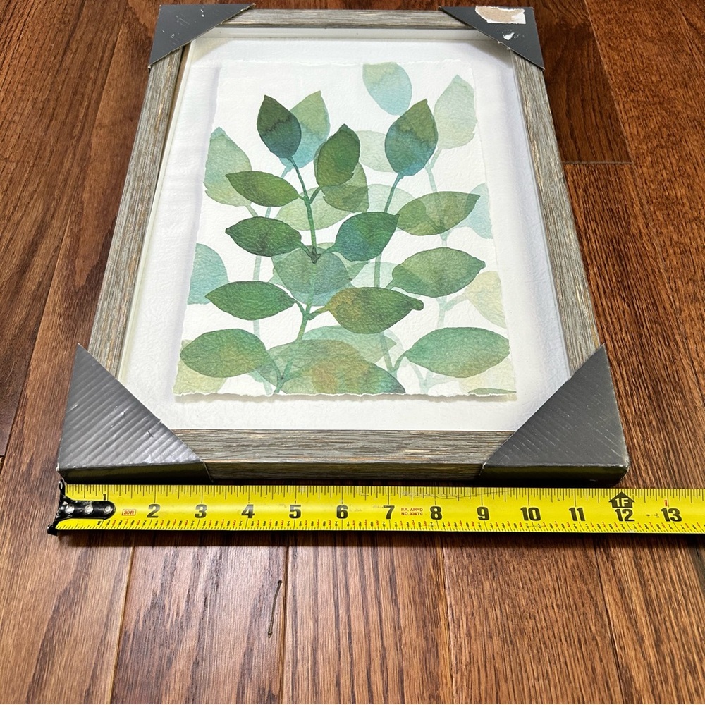 NWT Framed Leaf Watercolor Art 12"x16" Frame - Picture 4 of 5